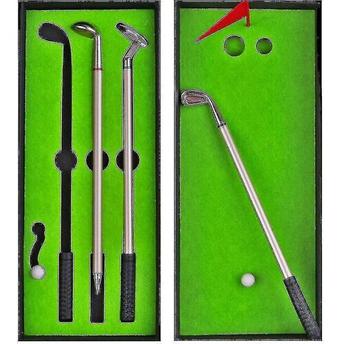 Ensemble De Stylos De Golf Mini Club De Golf Stylos À Bille Nouveauté Cool Office Novelty Desktop Game Fun Toy Unique Gift-I