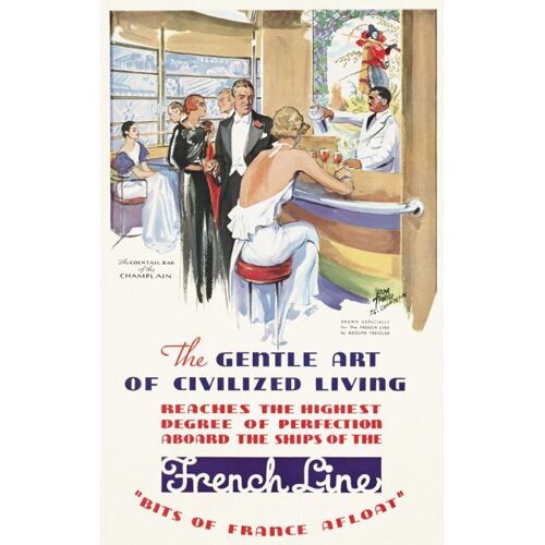 Affiche French Line Paquebot Croisiere