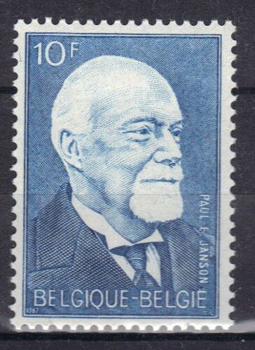 Belgique 1967 : 95è Anniversaire De La Naissance De L'homme D'etat Paul-Emile Janson (1872-1944) - Timbre 10 F. Bleu Neuf **