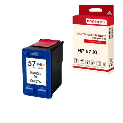 NOPAN-INK - x1 Cartouche compatible pour HP 57 XL 57XL (C6657AE) compatibles HP HP OfficeJet 4100 4105 4110 4115 4200 4212 4214 4215 4219 4250 4251 4