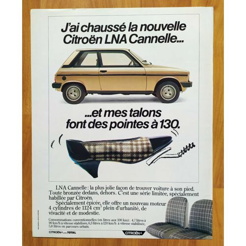 Publicité Papier - Voiture Citroën Lna Cannelle De 1982