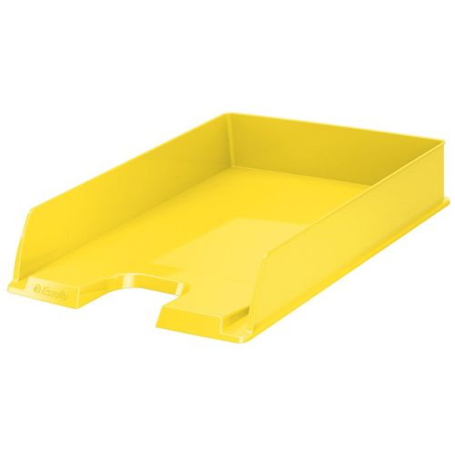 Esselte Lot De 12 Corbeilles À Courrier Vivida Pour Format A4 - Dimensions : L25,4 X H6,1 X P35 Cm Jaune