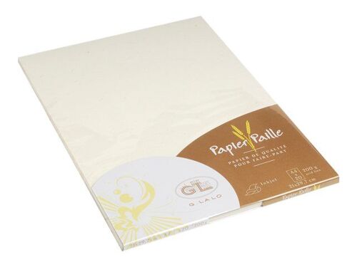 G.LALO Paille - Papier ordinaire - ivoire - A4 (210 x 297 mm) - 200 g/m² - 20 feuille(s)