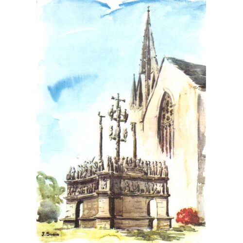Carte Postale De Plougastel / Daoulas, Finistère, 29, Magnifique Aquarelle De J.Suain°°