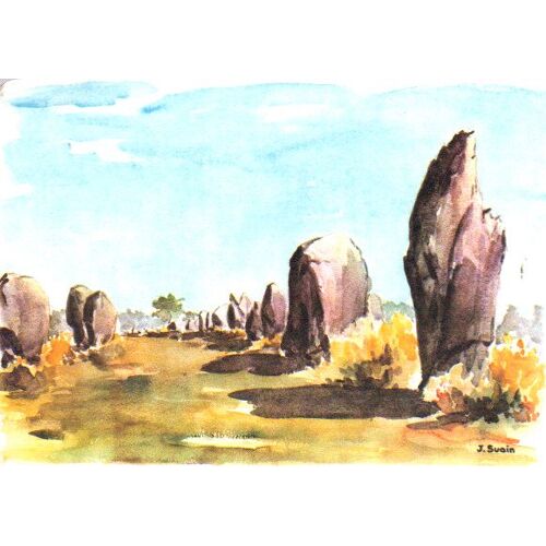 Carte Postale De Carnac (Morbihan, 56), Magnifique Aquarelle De J.Suain°°