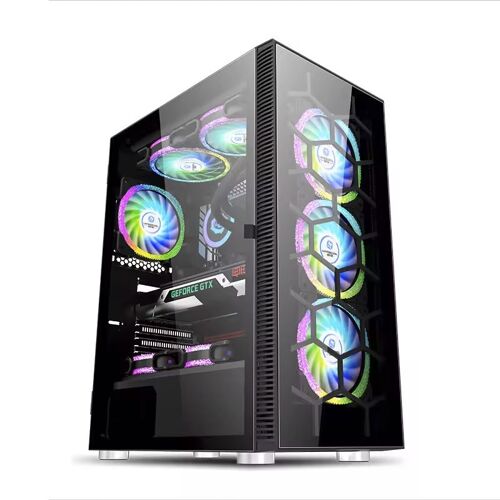 LUSORIS Boîtier PC LUSORIS THALESIS EXIMA T-800 Noir, 3 Ventilateurs RGB avec contrôleur Inclus. Compatible E-ATX/ATX/M-ATX.