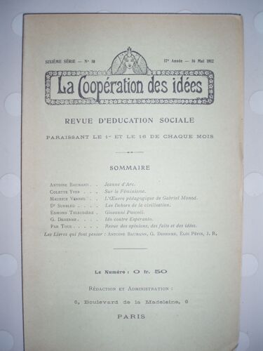 La Coopération Des Idées