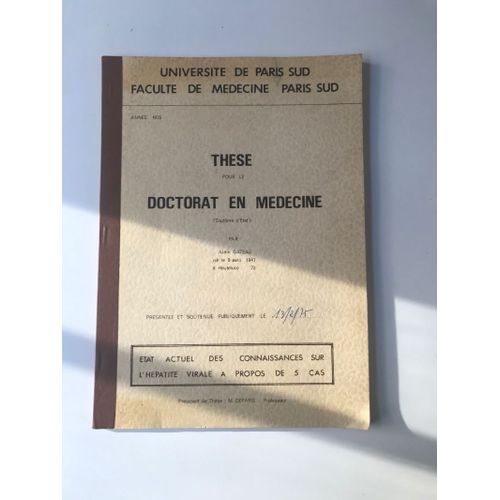 Etat Actuel Des Connaissances Sur L'hépatite Virale À Propos De 5 Cas