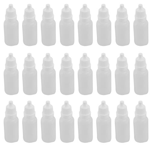 100pcs 15ml Vide En Plastique Compressible Compte-Gouttes Flacons Eye Liquid Dropper Bouteilles Rechargeables 