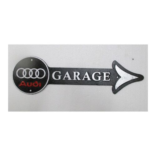 Fleche Publicitaire En Fonte Épaisse Audi Garage 44x13cm Decoration