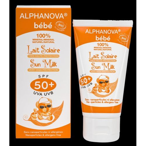 Lait Solaire Bébé Bio Sun Spf 50+ - 50 Ml Alphanova 