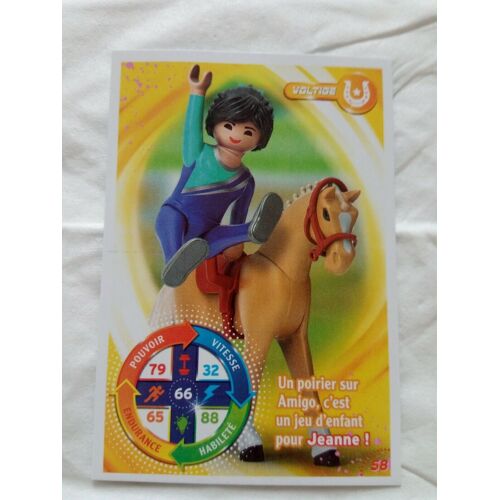 Carte Collector Playmobil Le Monde Du Sport - 58 - Voltige - Jeanne / Carrefour 2021 -