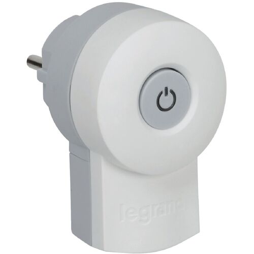 Fiches plastique avec interrupteur 2P+T - Mâle - Blanc