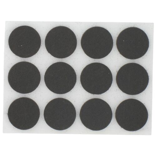 Patin feutre marron adhésif PVM - Diamètre 22 mm - Vendu par 12