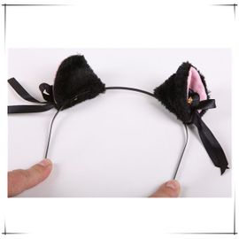 Serre Tête Pince Barrette Oreille De Chat Renard Animaux Clochettes Cosplay Neko Gothique Lolita Kawaii Manga Anime Black Sugar Mode Déguisement Chat Animaux Nekomimi Costume Paris Nyan-Nyan