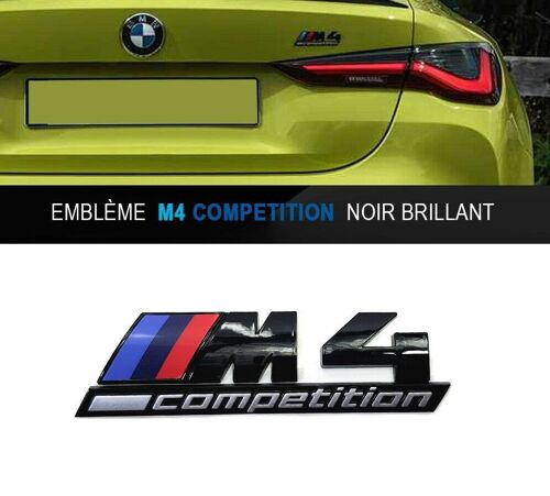Emblème M4 Competition Arrière Coffre Noir Brillant 105x28 Mm B.M.W F32 F33 F36