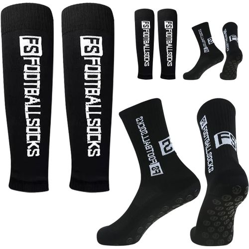 Kalanka-Chaussettes De Football, 2 Paires De Chaussettes Antidérapantes, Chaussettes Unisexes Pour Le Football, Le Sport Et L'entraînement