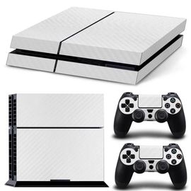 Bleu Ciel - Autocollant Noir Et Blanc En Fibre De Carbone Pour Ps4, Housse En Vinyle Anti-Poussière Pour Contrôleurs De Console Playstation 4