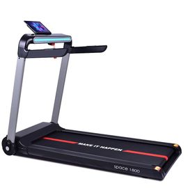 Boudech Space 1800- Tapis De Course Électrique 1800w Pliable Ultra Plat Avec Écran Tactile, Support Ipad, Haut-Parleurs Bluetooth, Système D'application Et Moniteur De Fréquence Cardiaque Noir