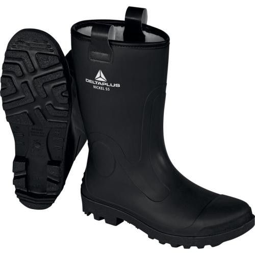 Demi-Botte De Sécurité Fourrée - S5 - Pvc - Noir - Nickel - Taille 43 Delta Plus