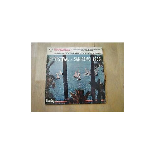 Licia Morosini-Domenico Modugno -Natalino Otto 8 Eme  Festival - San Remo 1958 -  Lot De Un 45 Tr