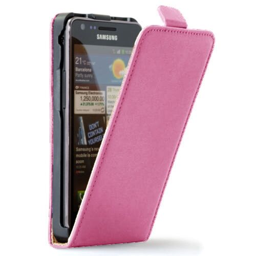 Otech®  Housse Coque Etui Cuir Véritable  Rose Pour Samsung Galaxy S2 Ii I9100 I9105 Plus