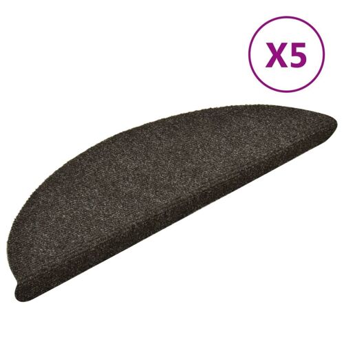 Vidaxl Tapis Autoadhésifs De Marches 5 Pcs Marron 56x17x3cm Aiguilleté