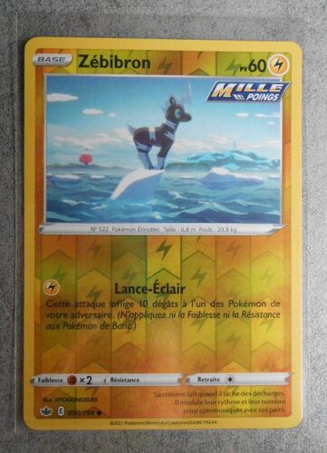 Carte Pokemon Zebibron Reverse 050/198 - Eb6 - Règne De Glace - Vf