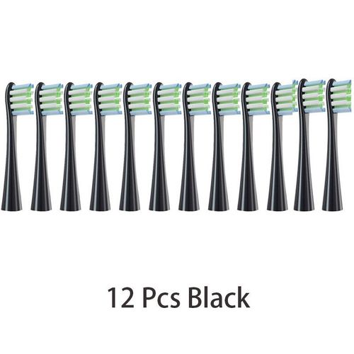 Têtes de brosse remplaçables,adaptées aux recharges de brosse à dents électrique sonique Oclean X/X PRO/Z1/F1/One/Air 2/SE - Type 12black