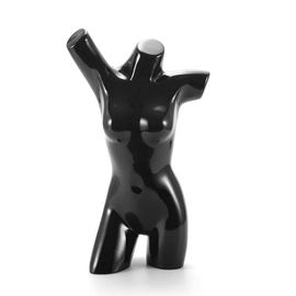 Mini Mannequin Demi-Corps en ABS pour Soutien-Gorge et Sous-Vêtements,Affichage de la Fenêtre du Torse - Type No.04 Black