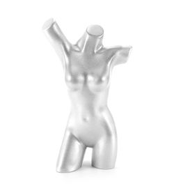 Mini Mannequin Demi-Corps en ABS pour Soutien-Gorge et Sous-Vêtements,Affichage de la Fenêtre du Torse - Type No.02 Silver