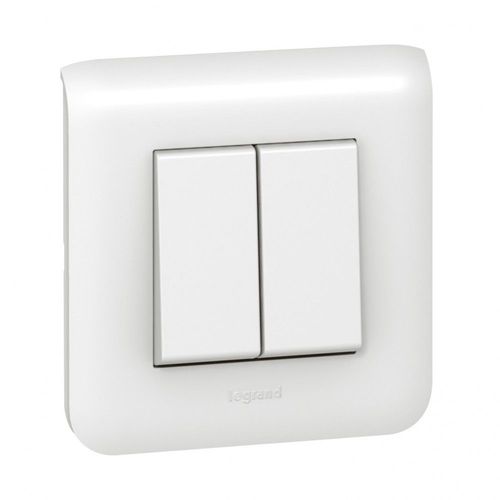 Double interrupteur va-et-vient Mosaic, blanc, LEGRAND