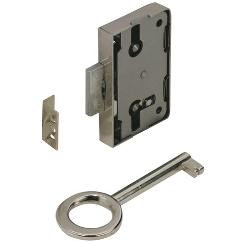 Serrure de meuble acier en applique HETTICH 20 mm réversible