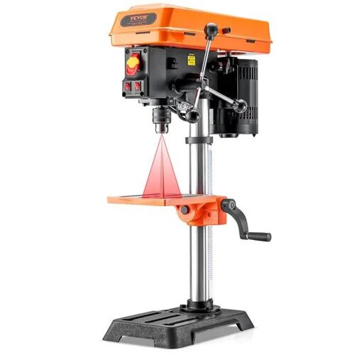 Perceuse à Colonne d'Établi 254 mm-VEVOR-550 W-Vitesse Réglable 510/780/1300/1820/2430 tr/min-pour Bois et Métal