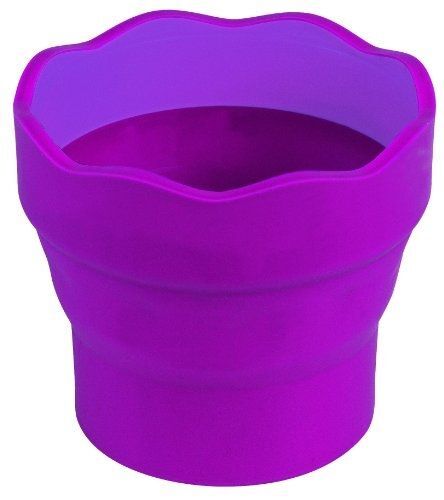 Farber-Castell Gobelet Clic & Go, Mûre, En Plastique, Plia-