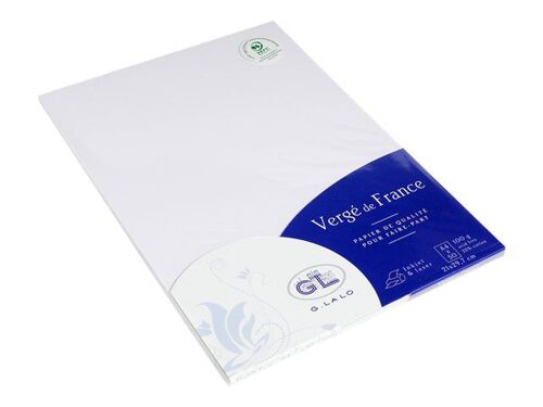 G.LALO Vergé de France - Papier ordinaire - blanc - A4 (210 x 297 mm) - 100 g/m² - 50 feuille(s)