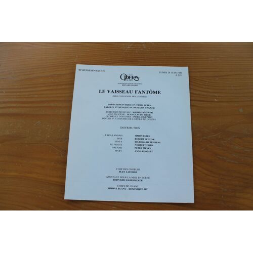 Opera De Paris Programme