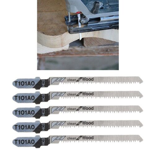 Lames de scie sauteuse T101AO HCS à tige en T, Kits d'outils de coupe en courbe pour le bois et le plastique, 5 pièces, livraison