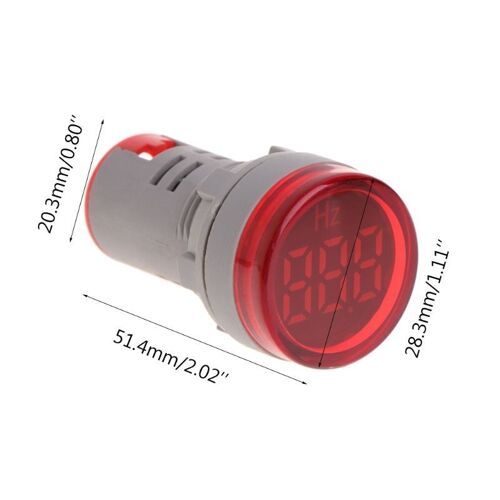 22mm LED Affichage AC Fréquence Compteur D'électricité Hertz Indicateur Hz Veilleuse