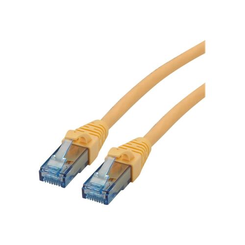 Roline - Cordon de raccordement - RJ-45 (M) pour RJ-45 (M) - 10 m - UTP - CAT 6a - sans halogène, moulé, bloqué - jaune
