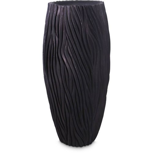 Bac Plastique Et Particules De Métal Ø 45 Cm H 100 Cm Ext. Bullet Noir Vague