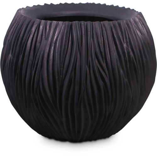 Bac Plastique Et Particules De Métal Ø 80 Cm H 60 Cm Ext. Chaudron Noir Vague