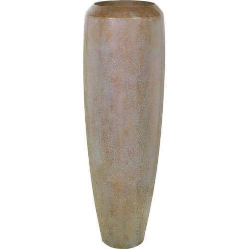 Bac Plastique Et Particules De Métal Ø 31 Cm H 100 Cm Ext. Colonne Vert-De-Gris Brut