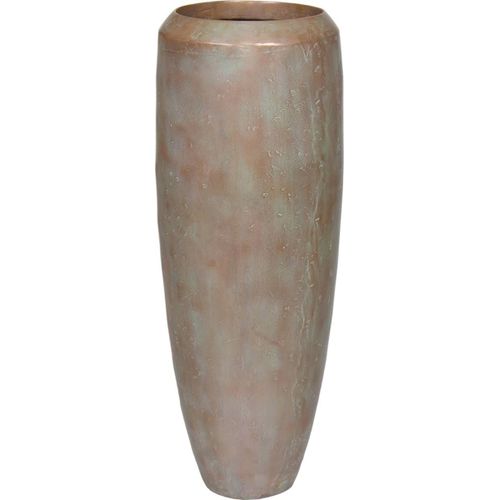 Bac Plastique Et Particules De Métal Ø 30 Cm H 80 Cm Ext. Colonne Vert-De-Gris Brut