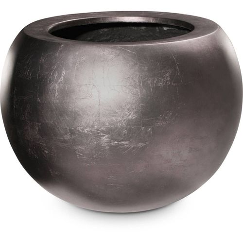 Bac Résine Synthétique Et Feuille D'argent Ø 30 Cm H 24 Cm Int. Boule Métal Bronze