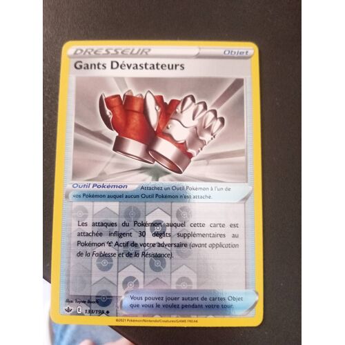 Carte Pokémon Gants Dévastateur 133/198 Reversé