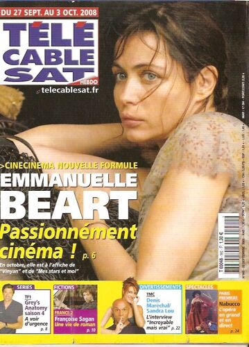 Emmanuelle Beart 1.5p/ Série Grey's Anatomy 1.5p/ Francoise Sagan Sylvie Testud 1p/ Danielle Mitterrand 1.5p/ Faustine Bollaert 1.5p/ Denis Marechal Sandra Lou 1.5p/ Nabucco De Verdi 1.5p/ Spike Lee 1.5p/ Articles Photos Herge , Tom Jones, 960