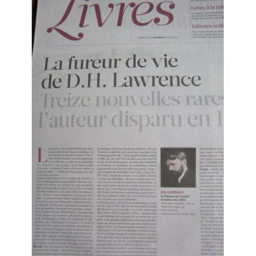 Libération Supplément Livres Du 10/05/13 : Dora Bruder En Quarto / D.H. Lawrence, La Femme Qui S'en