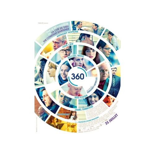 360 - Véritable Affiche De Cinéma Pliée - Format 120x160 Cm - De Fernando Meirelles Avec Anthony Hopkins, Jude Law, Rachel Weisz,