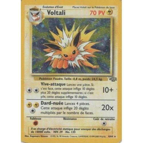 Carte Pokémon "Voltali" Pv70 Holo 4/64
